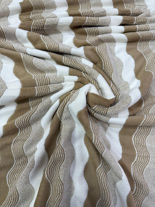 Tela Toalla Estampada Línea S Café Ref. 1435