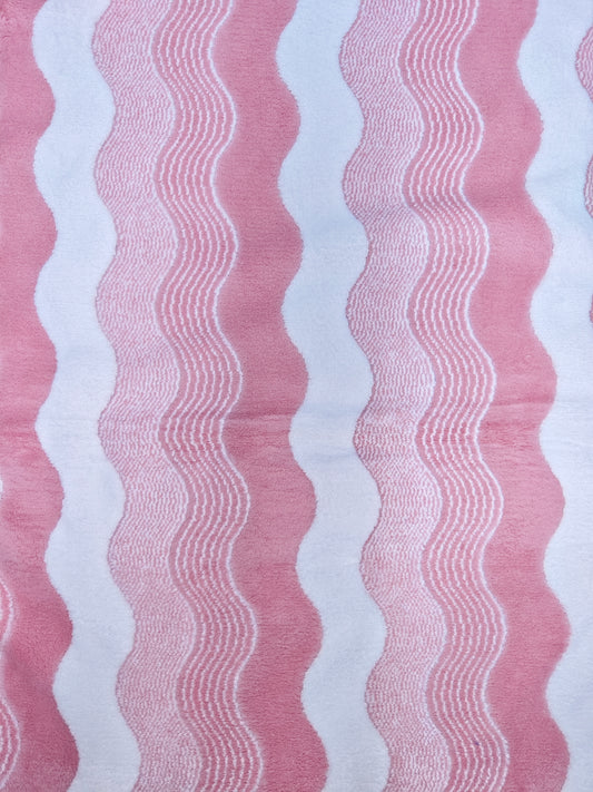 Tela Toalla Estampada Línea S Rosado Ref. 1437