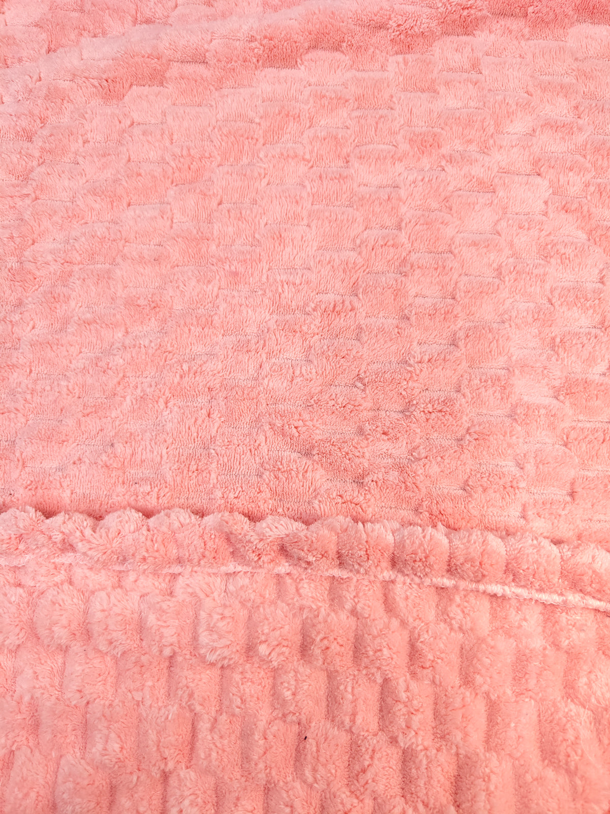 Tela Toalla Cuadros Rosado Bebé Ref. 1931
