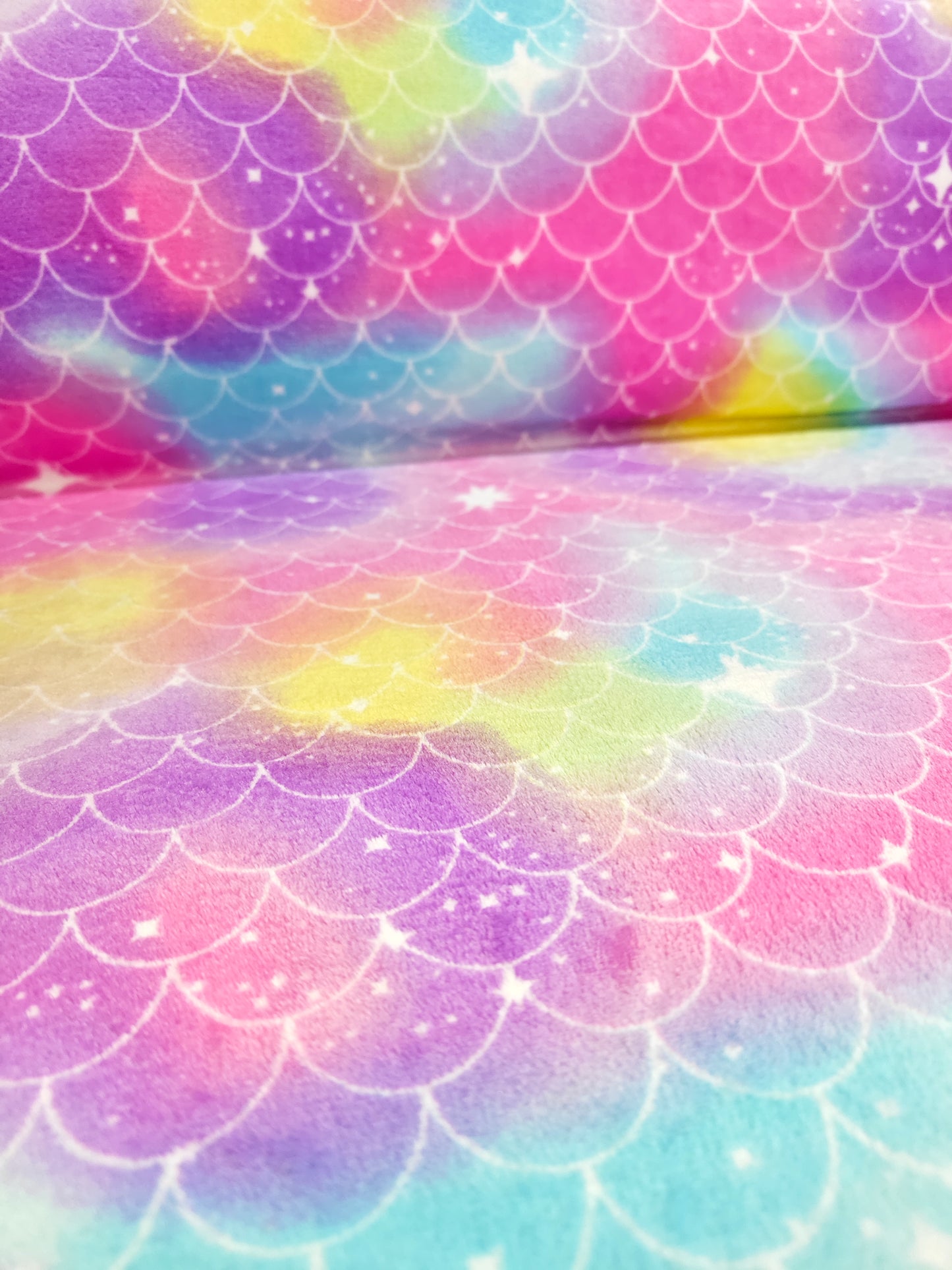 Piel de Conejo Arcoiris Sirena Estampada x Metros Ref. 07046