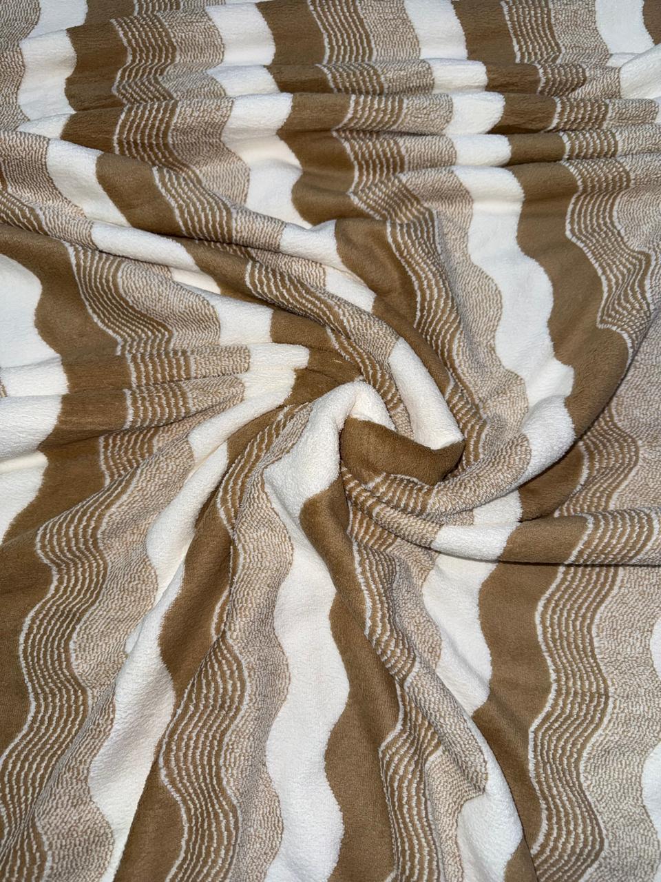 Tela Toalla Estampada Línea S Café Ref. 1435