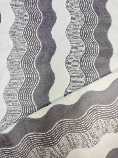 Tela Toalla Estampada Línea S Gris Ref. 1436