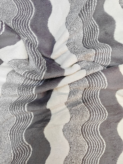 Tela Toalla Estampada Línea S Gris Ref. 1436
