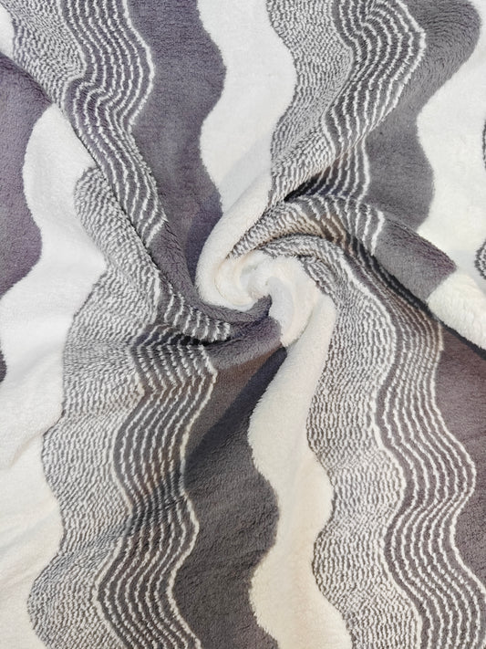 Tela Toalla Estampada Línea S Gris Ref. 1436