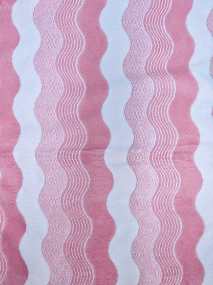 Tela Toalla Estampada Línea S Rosado Ref. 1437
