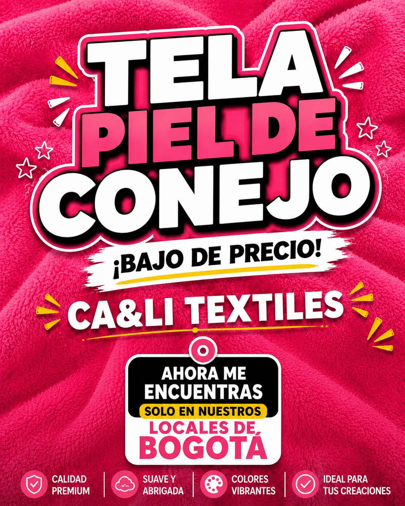 Tela piel de conejo
