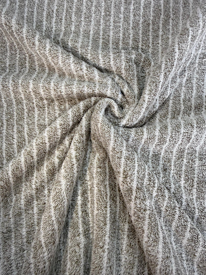 Tela Toalla Estampada Raya Café Ref. 1402