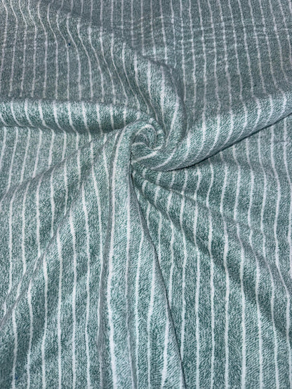 Tela Toalla Estampada Raya Verde Ref. 1403