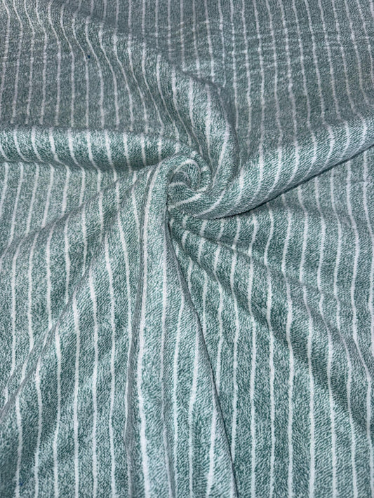 Tela Toalla Estampada Raya Verde Ref. 1403