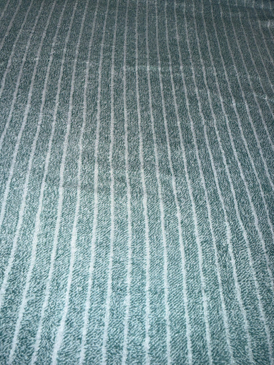 Tela Toalla Estampada Raya Verde Ref. 1403