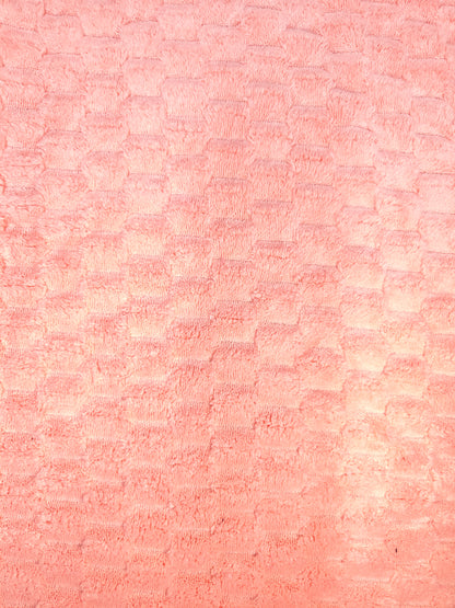 Tela Toalla Cuadros Rosado Bebé Ref. 1931