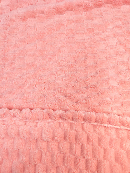 Tela Toalla Cuadros Rosado Bebé Ref. 1931