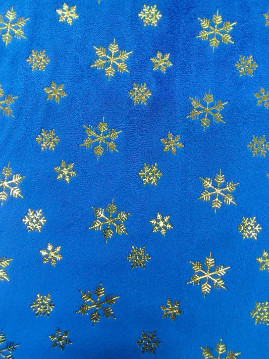 Suavetina Navidad Azul Estampada x Metros Ref. 04020
