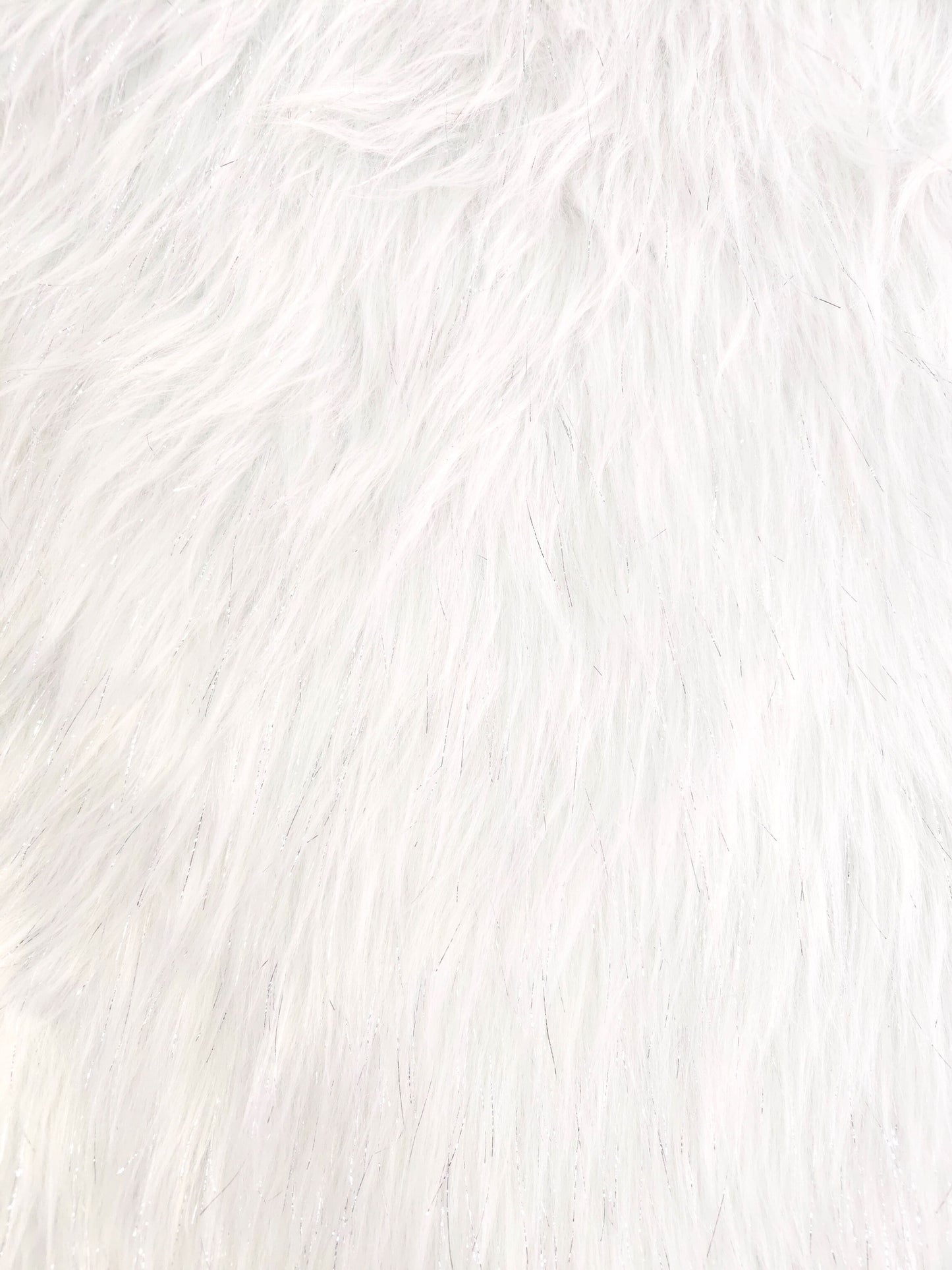 Mink Pelo Largo Blanco Brillo Plata x Metros Ref. 12745