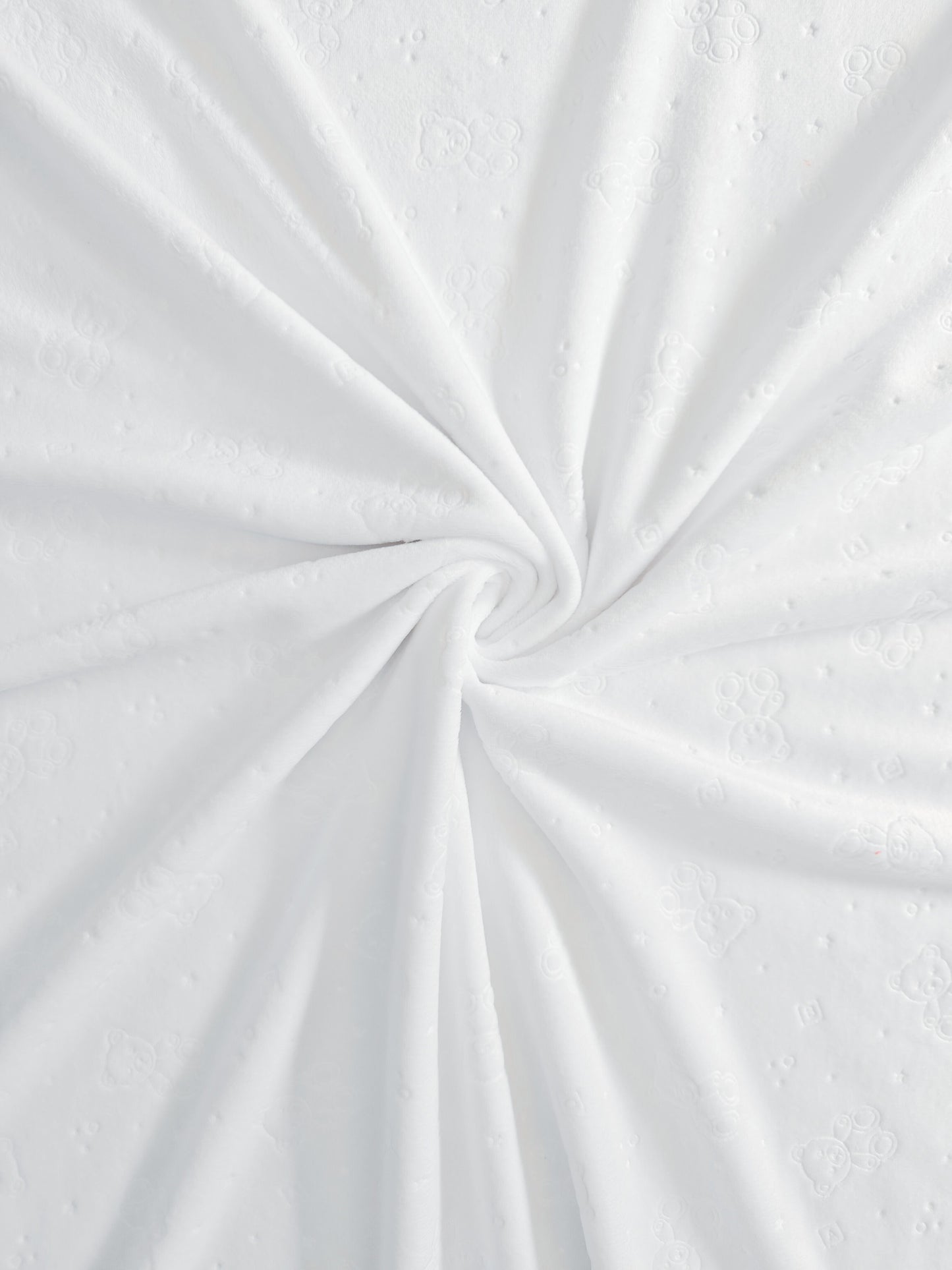 Suavetina Ositos Blanca Troquelada Estampada x Metros Ref. 9999