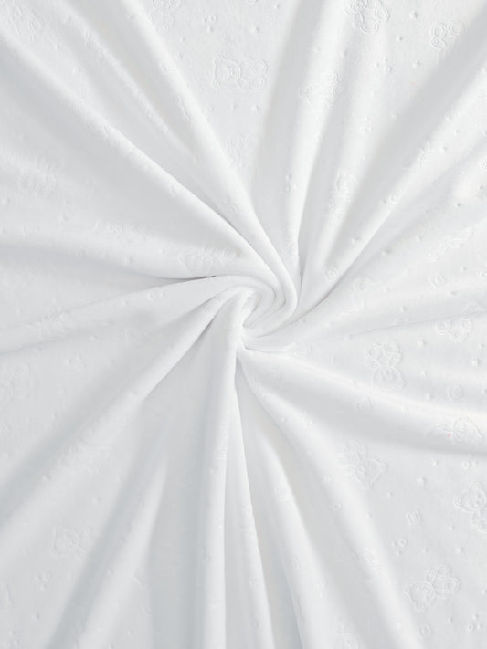 Suavetina Ositos Blanca Troquelada Estampada x Metros Ref. 9999