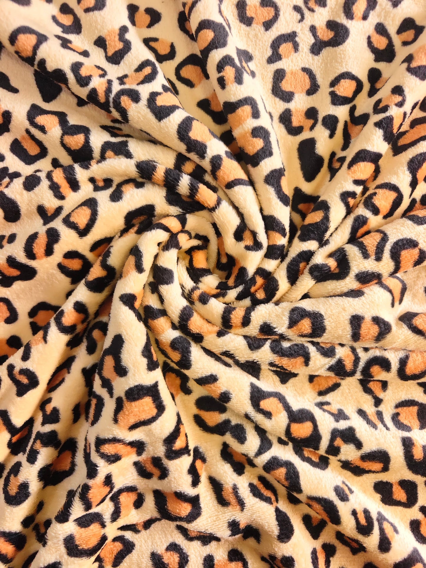 Piel de Conejo Leopardo Estampado x Metros Ref. 07031