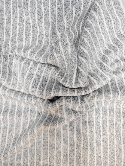 Tela Toalla Estampada Raya Gris Ref. 1401