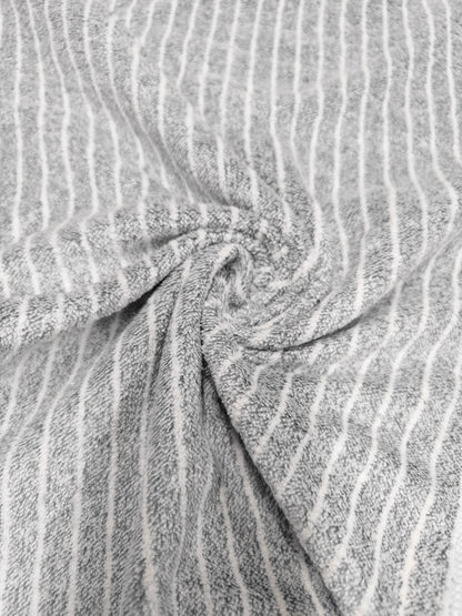 Tela Toalla Estampada Raya Gris Ref. 1401