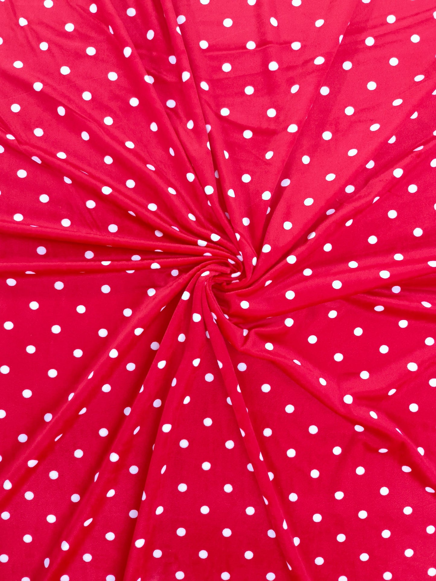 Suavetina Rojo Puntos Blancos Estampada X Metros ref. 04015