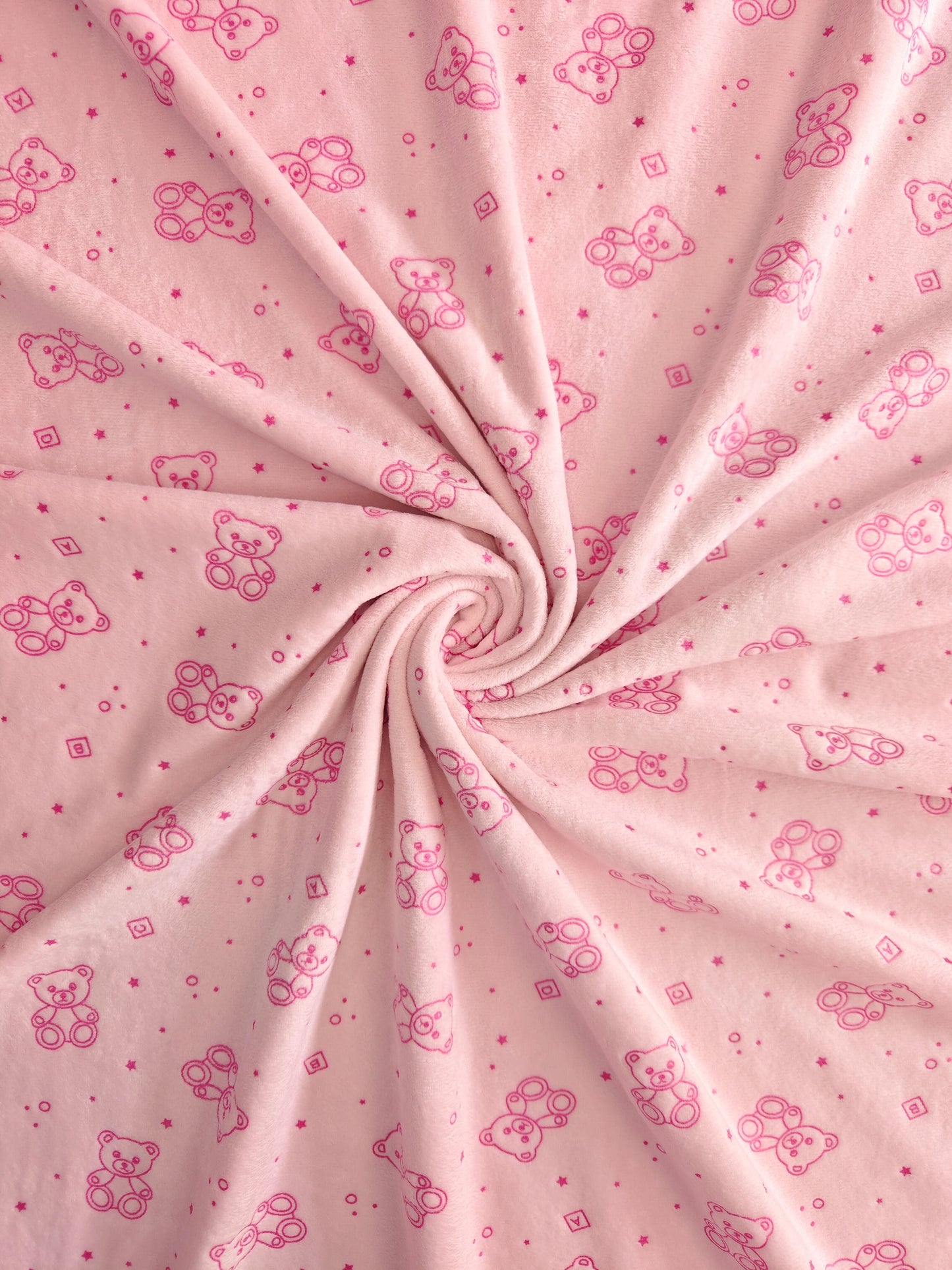 Suavetina Ositos Rosado Bebé Estampada x Metros Ref. 04028