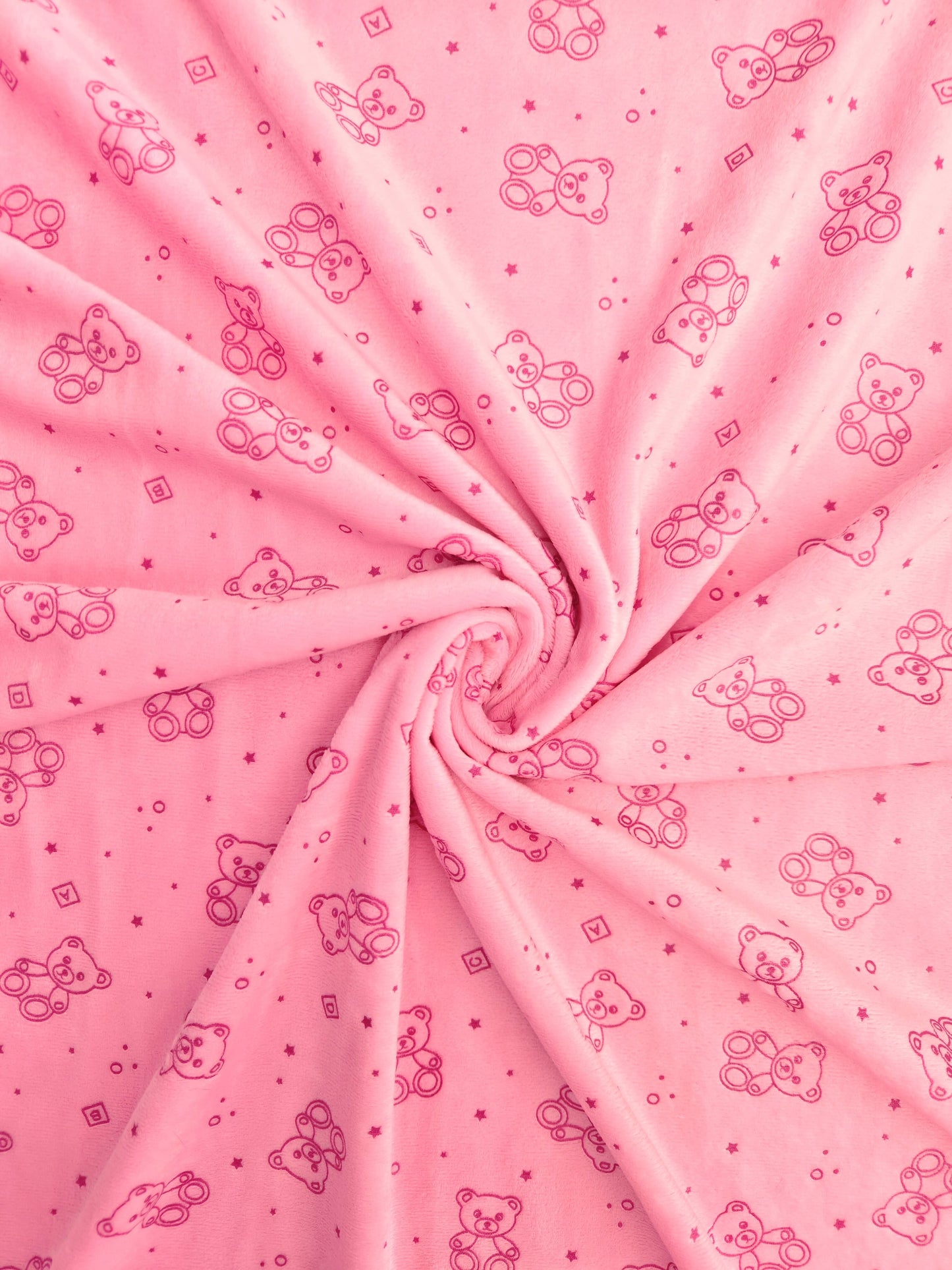 Suavetina Ositos Rosado Estampada x Metros Ref. 04029