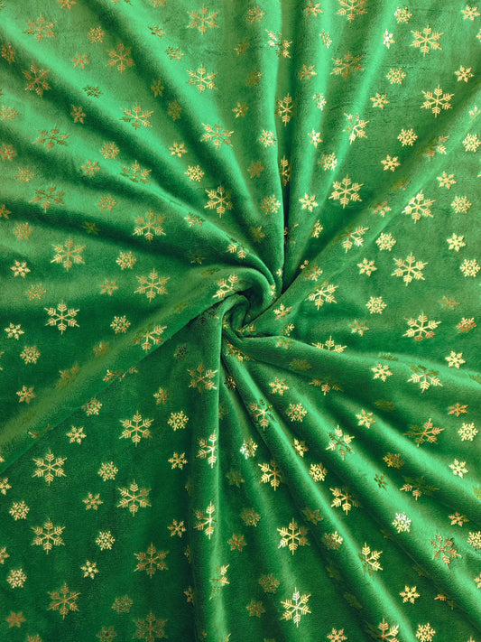 Suavetina Navidad Verde Estampada x Metros Ref. 04021